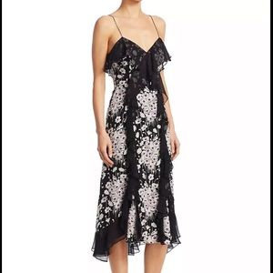 Cinq A Sept Floral Silk Dress Size 2